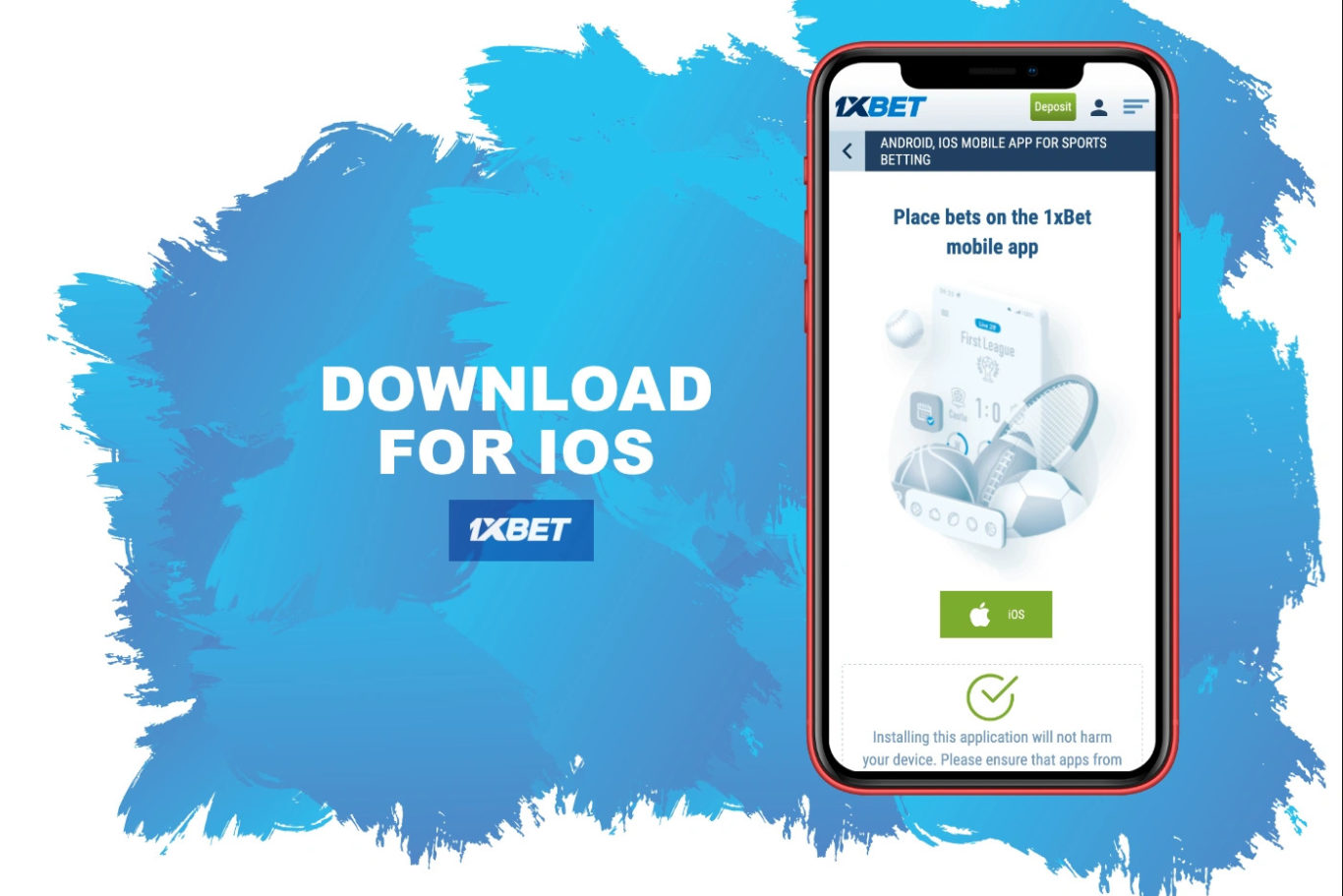 Téléchargement et installation de 1xBet app iOS